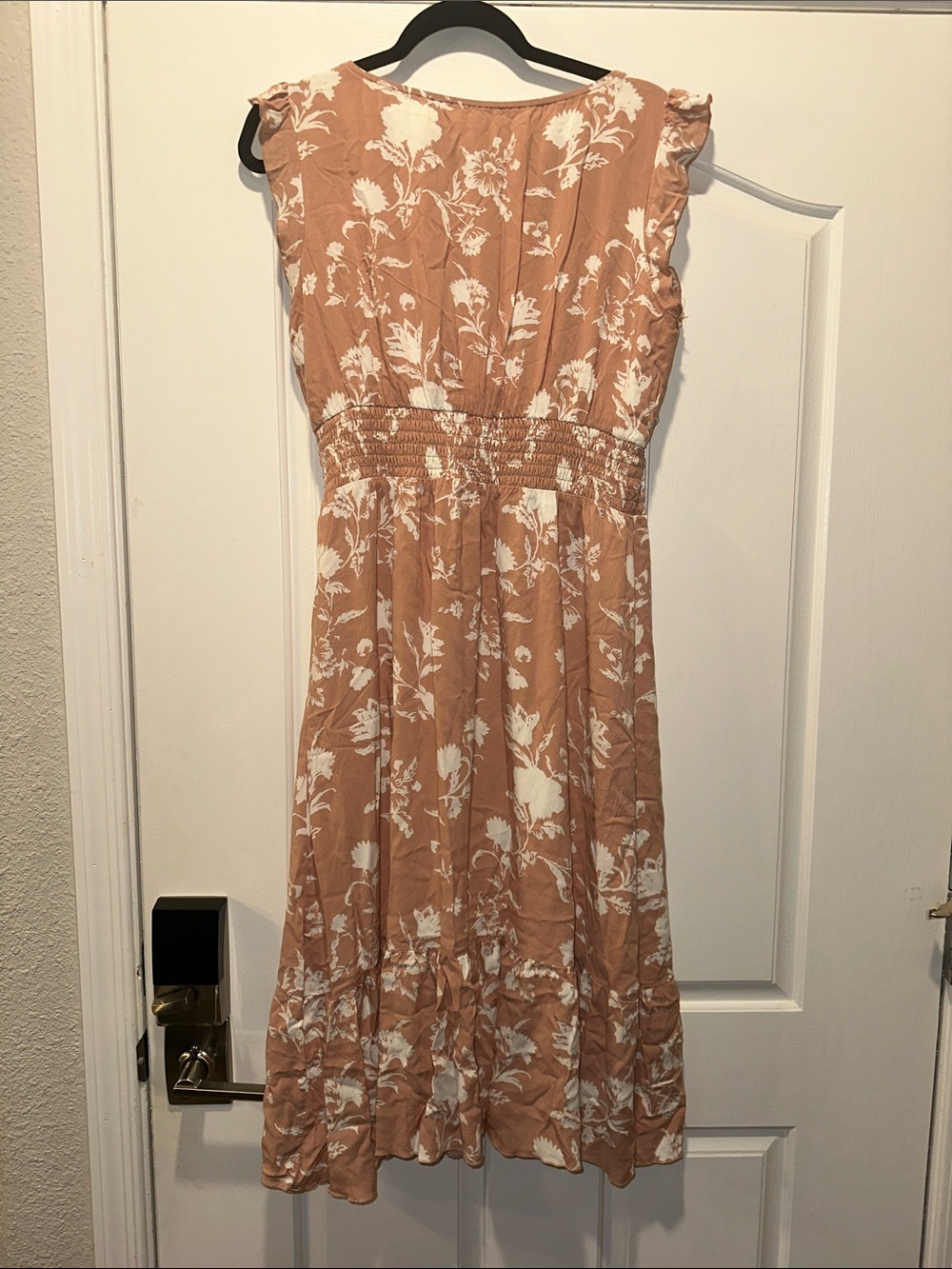 Maurices Dusty Rose Floral Midi Dress size Large - Picture 5 of 6